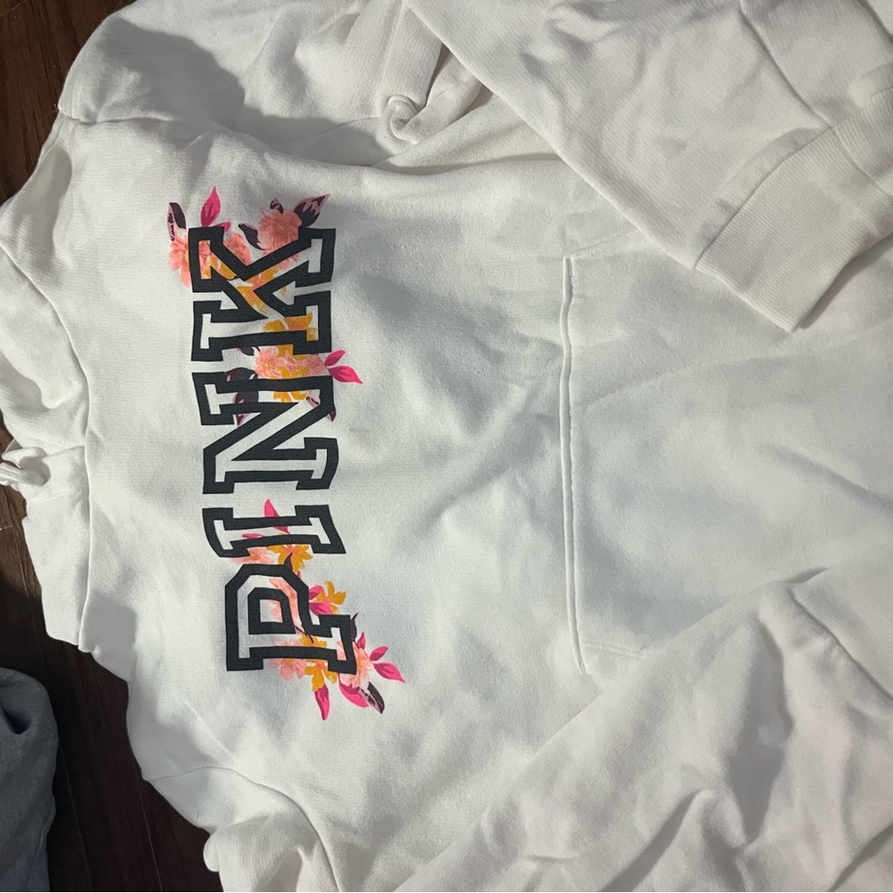 PINK Victoria's Secret White Cozy Hoodie